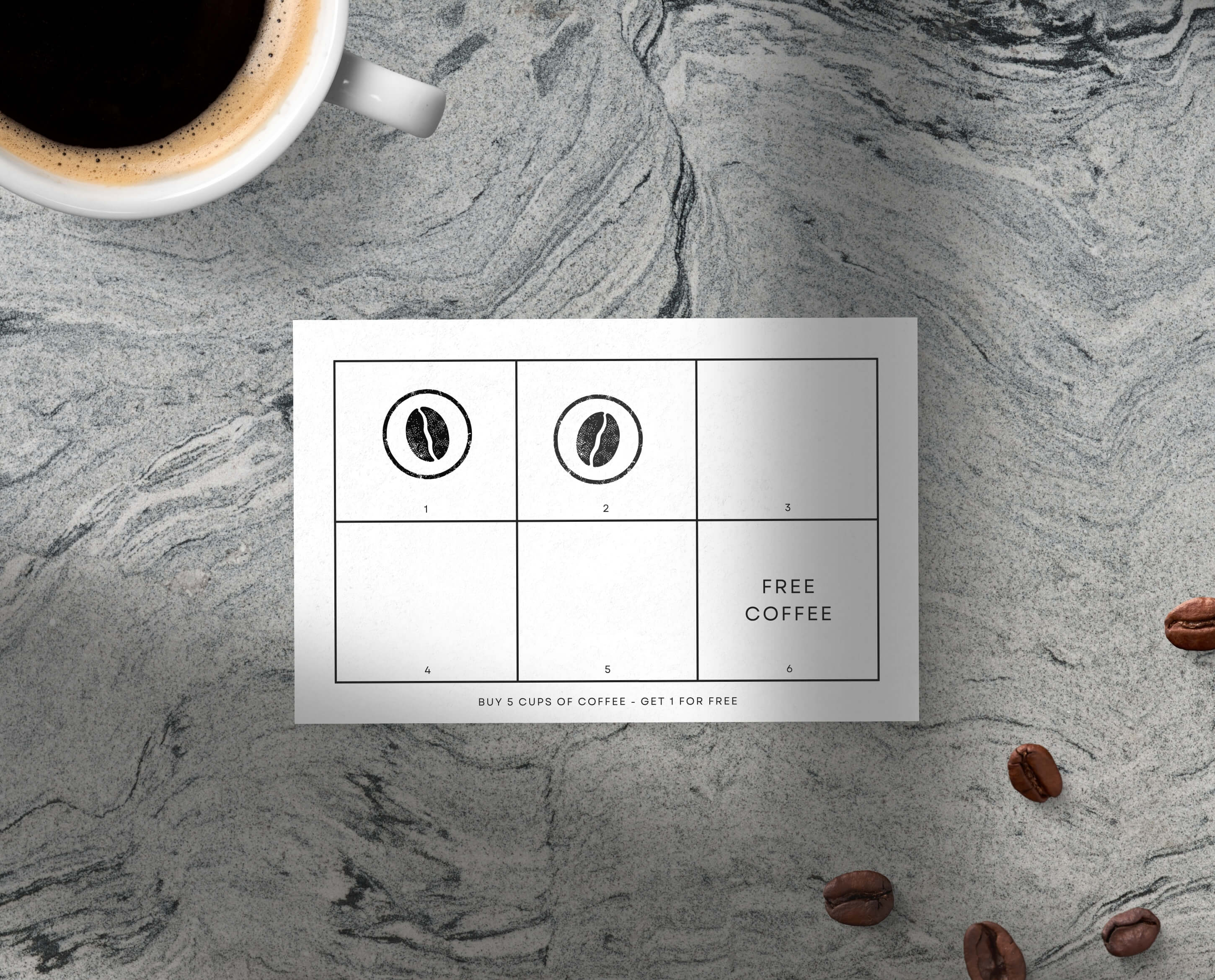 Loyalty Stamp Card · Customizable Template